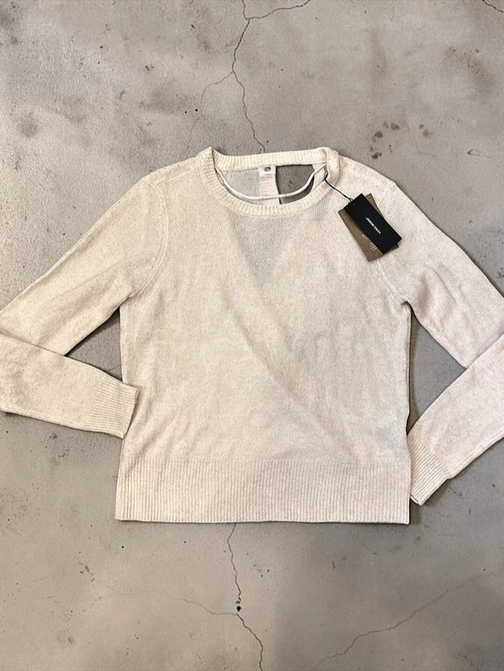 Vero Moda VMPLAZA O-NECK WRAP BACK Sweater in Cream Size Medium NWT